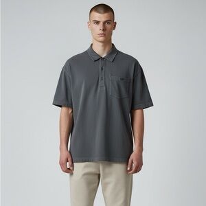 Arc'teryx Men's Relaxed Fit Captive Polo Shirt Short Sleeves Charcoal Gray Large